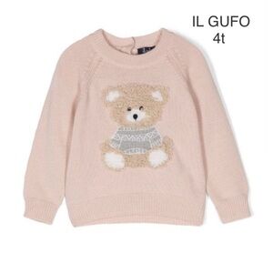 IL GUFO girls sz 4t bear SWEATER